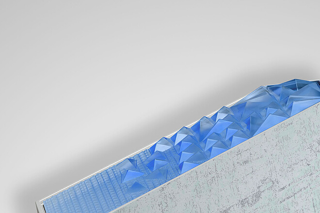 Headerbild für den Bereich Consumer Electronics, kristalline, blau hinterleuchtete Dekoration