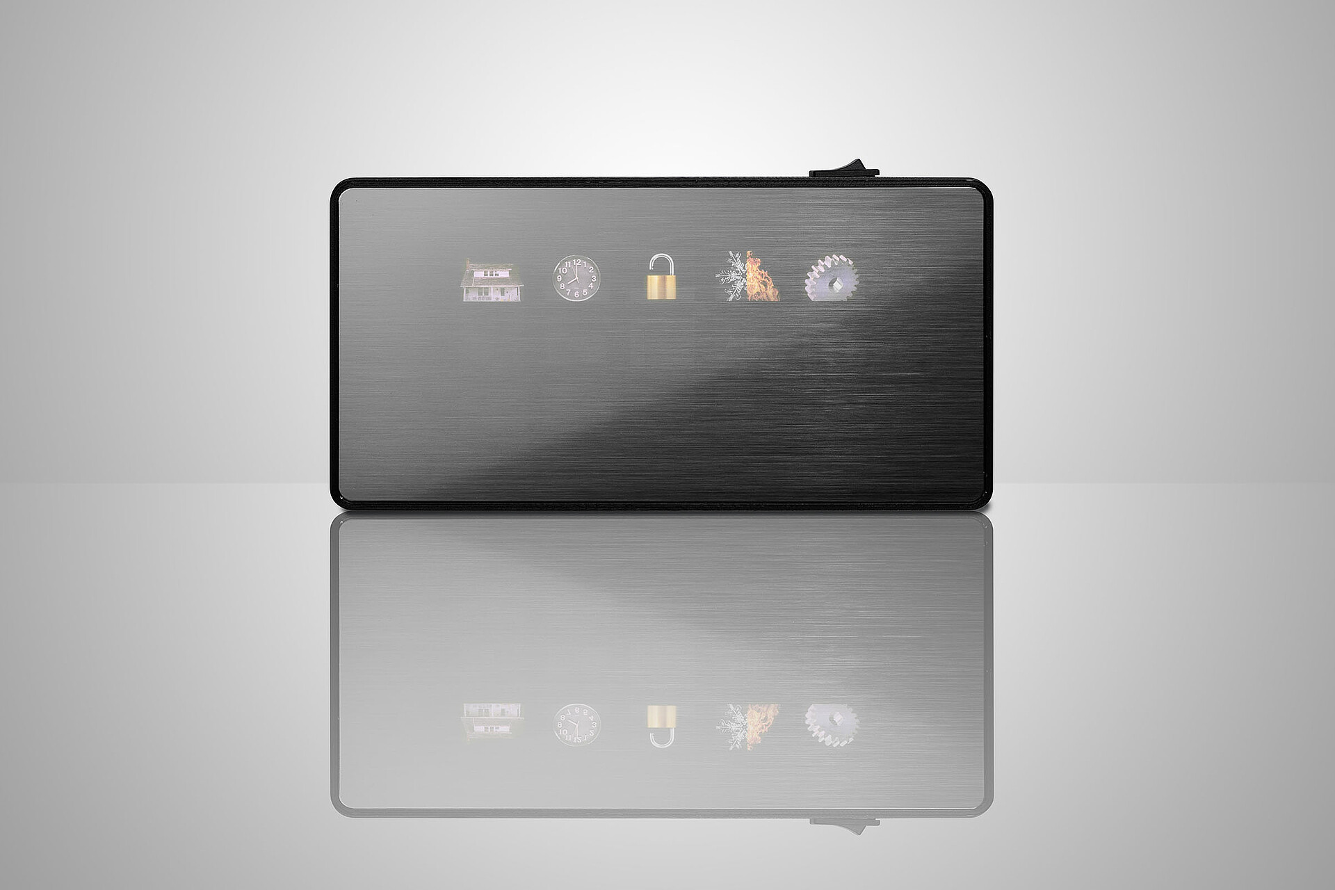 Display Colorful Pictures mit waagrecht angeordneten Symbolen