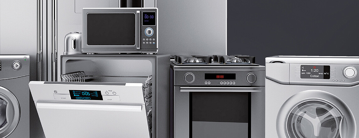 Verschiedene Haushaltsgeräte mit unterschiedlichen Blenden